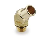 Beaded Hose Barb 45° Elbow Tube to Straight Thread 1795HB