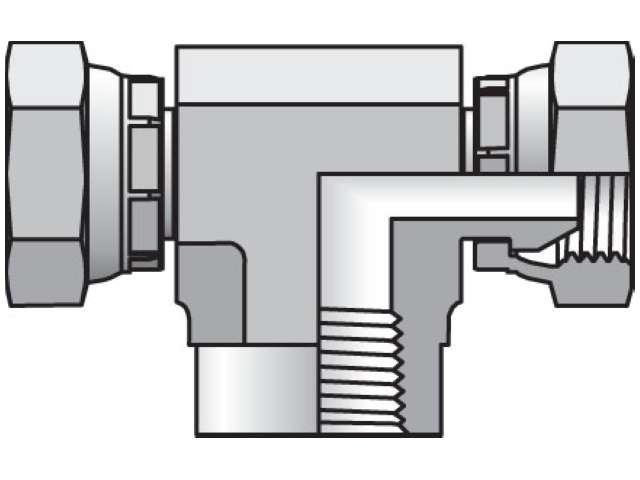 227T-8-8 Pipe Swivel Branch Tee 227T