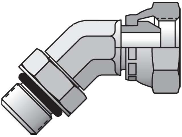 3507-6-8 Pipe Swivel 45° Elbow 3507