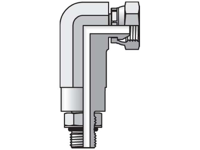 5507-6-6 Pipe Swivel 90° Elbow 5507