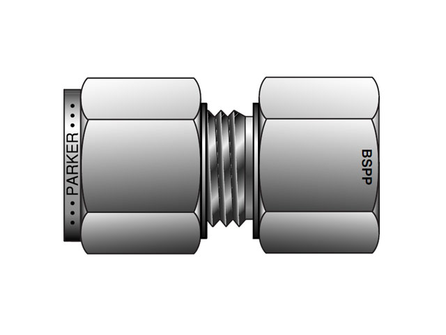 M10GC1/2R-316 A-LOK Metric Tube BSPP Gauge Connector - GC