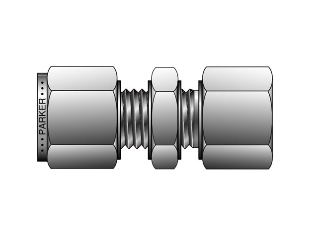 M10FBC1/4N-316 A-LOK Metric Tube NPT Female Bulkhead Connector - FBC