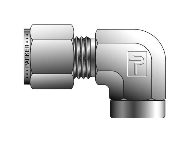 M10FEL1/4N-S A-LOK Metric Tube NPT Female Elbow - FEL