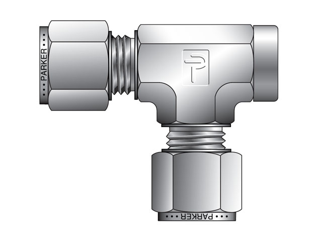 M12FRT1/2N-316 A-LOK Metric Tube NPT Female Tee - FRT