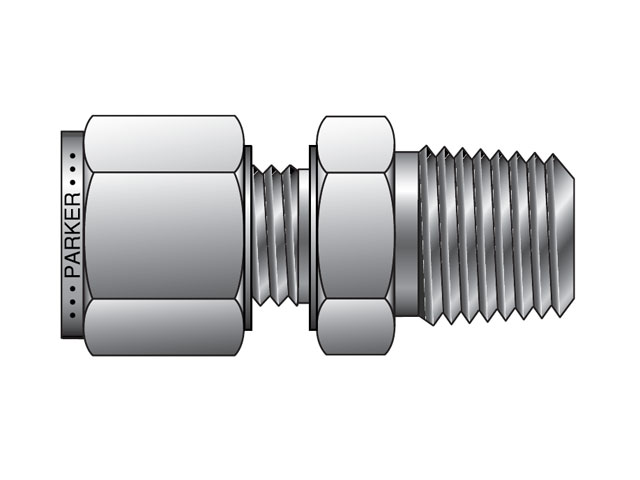 M10MSC1/4N-316 A-LOK Metric Tube NPT Male Connector - MSC
