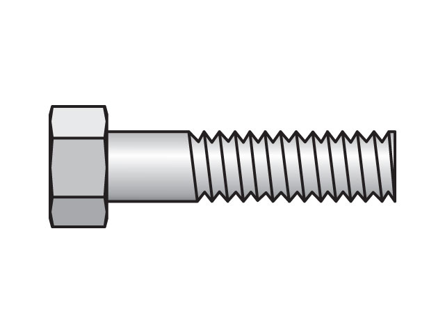 BCP-2-SS Inch Standard Series BCP Hex Head Bolt for Cover Plate