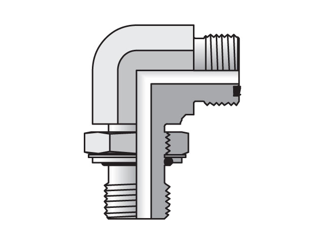 20M42C8OMLOS Seal-Lok ORFS 90° Elbow C8OMLO