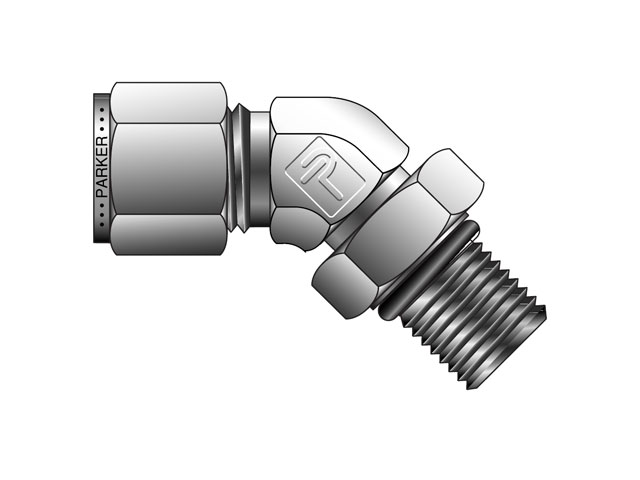 8-8 V5BZ-S CPI Inch Tube 45° Male Elbow SAE/MS Straight Thread - V5BZ