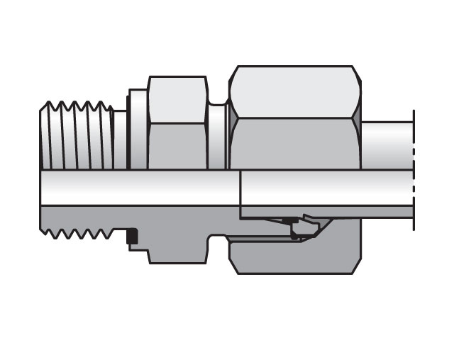 GE15LMEDCF EO/EO-2 Straight, Male Connector - GE-M-ED