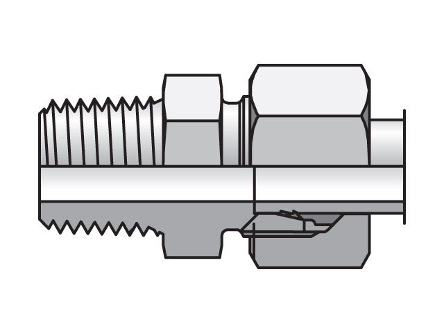 GE06L1/4NPTCF EO/EO-2 Straight, Male Connector - GE-NPT