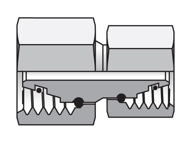 GZR15/08LCF EO/EO-2 Straight Swivel, Reducer Swivel Union - GZR