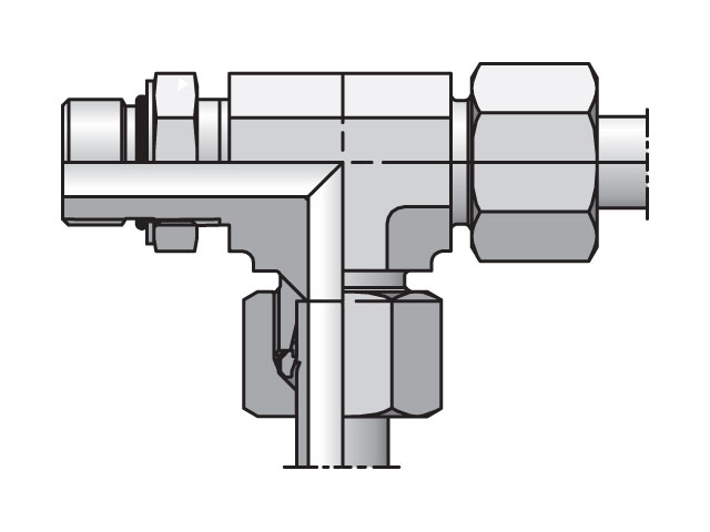 LEE30S15/8UNCF EO/EO-2 Tee, Adjustable Run - LEE-UNF