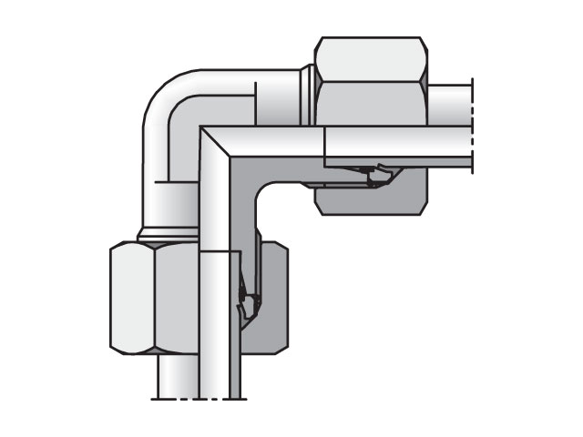 W04LLCF EO/EO-2 90° Elbow, Union - W