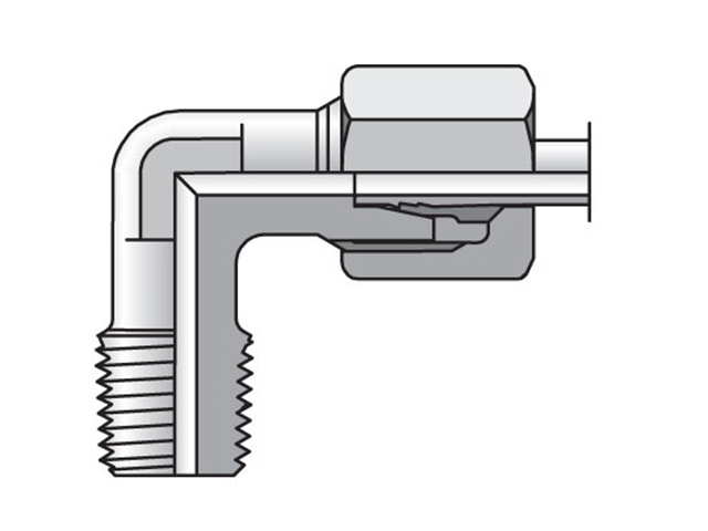 WE12SR71 EO/EO-2 90° Elbow, Male Connector - WE-R keg