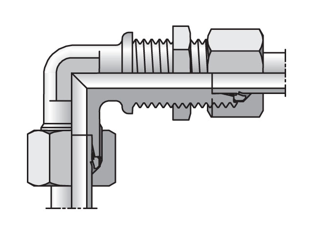 WSV15LCF EO/EO-2 90° Elbow, Bulkhead Union - WSV