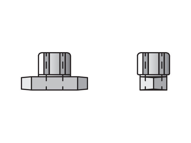 HRN Inch Standard Series HRN Hex Rail Nut