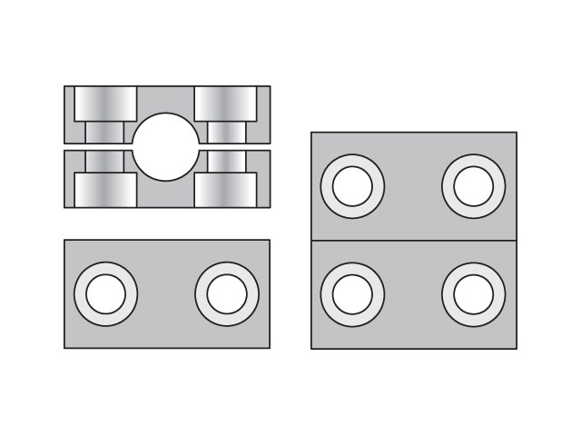 RCA335X Metric Heavy Series RCA Clamp Halves