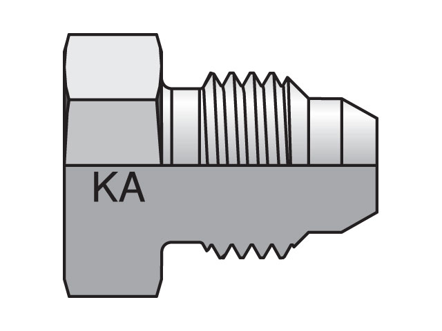 4PNMKAS Komatsu® 30° Flare Metric Thread PNMKA