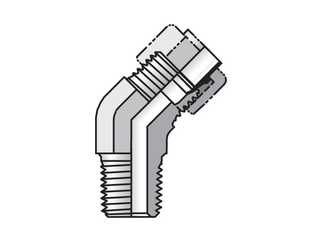 6 VBI2-B Intru-Lok 45° Elbow VBI2