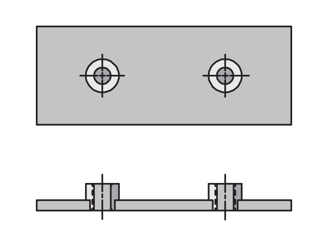 WPE-2 Inch Standard Series WPE Weld Plate Elongated