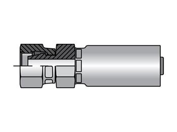 11256-6-4 Parkrimp Permanent Female Ferulok Flareless - Swivel - Straight (24° Cone) 11256-6-4 56 Series 11256