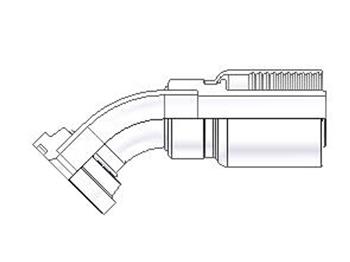 117HY-12-12 Parkrimp Permanent SAE Code 61 Flange Head-45° Elbow 117HY-12-12 HY Series 117HY