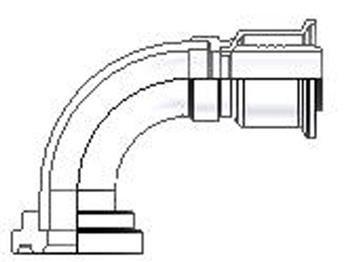 11926-40-40 Parkrimp Permanent SAE Code 61 Flange Head - 90° Elbow 11926-40-40 26 Series 11926