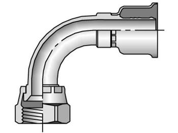 13926-32-32 Parkrimp Permanent Female JIC 37° - Swivel - 90° Elbow - Short Drop 13926-32-32 26 Series 13926