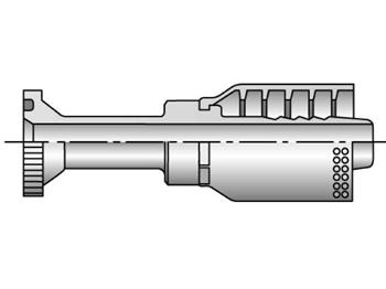 14A73-24-24 Parkrimp Permanent SAE Code 61 Flange Head - Straight (5,000 psi) 14A73-24-24 73 Series 14A73