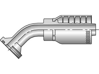 14F73-24-24 Parkrimp Permanent SAE Code 61 Flange Head-45° Elbow (5,000 psi) 14F73-24-24 73 Series 14F73
