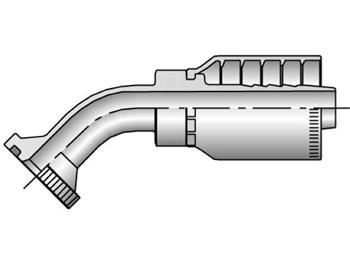 14F78-20-20 Parkrimp Permanent SAE Code 61 Flange Head-45° Elbow (5,000 psi) 14F78-20-20 78 Series 14F78