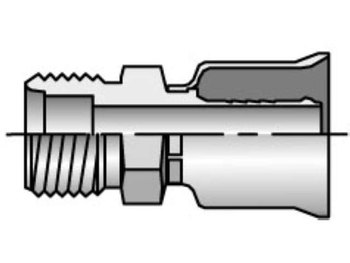 15G26-10-12 Parkrimp Permanent Male Tube-O - Rigid - Straight - Internal Long Pilot (3-Step) 15G26-10-12 26 Series 15G26