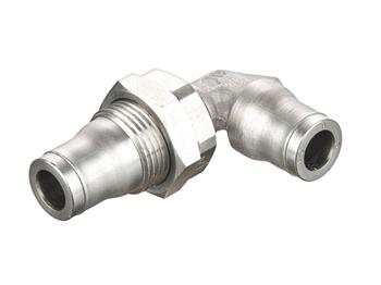 165PLMBH-12M Metric Union Elbow Bulkhead - Push-to-Connect Fitting 165PLMBH-12M Prestolok PLM Series 165PLMBH - Metric