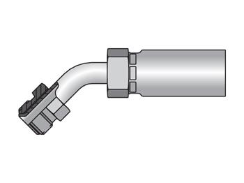 16755-6-6 Parkrimp Permanent Male Inverted SAE 45° - Swivel - 45° Elbow 16755-6-6 55 Series 16755