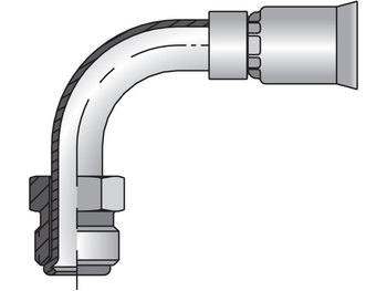 16991N-8-8 Parkrimp Permanent Male Inverted SAE 45° - Swivel - 90° Elbow 16991N-8-8 91N Series 16991N