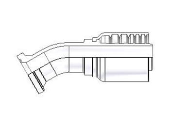 16ES6-32-32 Parkrimp Permanent SAE Code 62 Flange Head - 30° Elbow 16ES6-32-32 S6 Series 16ES6
