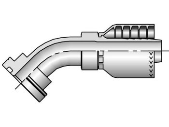 16F71-12-12 Parkrimp Permanent SAE Code 62 Flange Head - 45° Elbow 16F71-12-12 71 Series 16F71