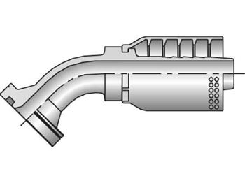 16F73-12-12 Parkrimp Permanent SAE Code 62 Flange Head - 45° Elbow 16F73-12-12 73 Series 16F73