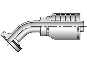 16F78-12-12 Parkrimp Permanent SAE Code 62 Flange Head - 45° Elbow 16F78-12-12 78 Series 16F78