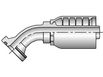 16F79-12-12 Parkrimp Permanent SAE Code 62 Flange Head - 45° Elbow 16F79-12-12 79 Series 16F79