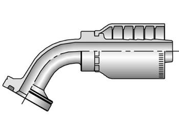 16G78-16-16 Parkrimp Permanent SAE Code 62 Flange Head - 60° Elbow 16G78-16-16 78 Series 16G78
