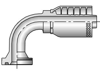 16N73-12-12 Parkrimp Permanent SAE Code 62 Flange Head - 90° Elbow 16N73-12-12 73 Series 16N73