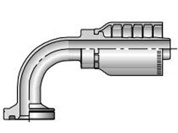 16N78-16-16 Parkrimp Permanent SAE Code 62 Flange Head - 90° Elbow 16N78-16-16 78 Series 16N78
