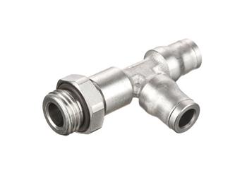 171PLM-6M-4G Metric-BSPP/Metric Male Run Tee Swivel - Push-to-Connect Fitting 171PLM-6M-4G Prestolok PLM Series 171PLM - Metric-BSPP/Metric
