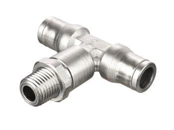 172PLM-4M-2R Metric-BSPT Male Branch Tee Swivel - Push-to-Connect Fitting 172PLM-4M-2R Prestolok PLM Series 172PLM - Metric-BSPT