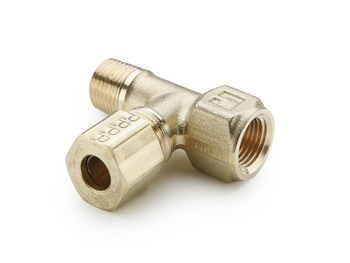 176C-4-2 Inch Adapter Tee - Brass Fittings and Adapters 176C-4-2 Compression Fitting 176C