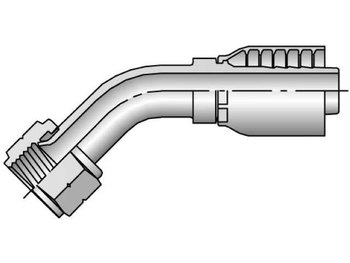 17743-4-6 Parkrimp Permanent Female SAE 45° - Swivel - 45° Elbow 17743-4-6 43 Series 17743