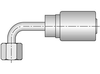 179HY-8-8 Parkrimp Permanent Female SAE 45° - Swivel - 90° Elbow 179HY-8-8 HY Series 179HY