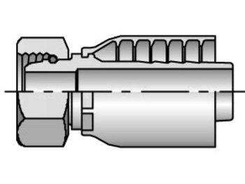 19243-16-16 Parkrimp Permanent Female BSP Parallel Pipe - Swivel - Straight (60° Cone) 19243-16-16 43 Series 19243