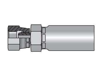 19255-4-4 Parkrimp Permanent Female BSP Parallel Pipe - Swivel - Straight (60° Cone) 19255-4-4 55 Series 19255